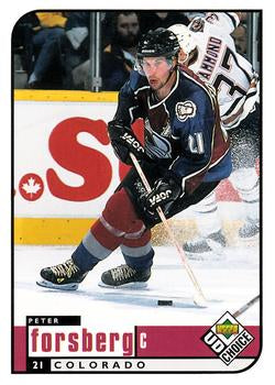 #56 Peter Forsberg - Colorado Avalanche - 1998-99 UD Choice Hockey