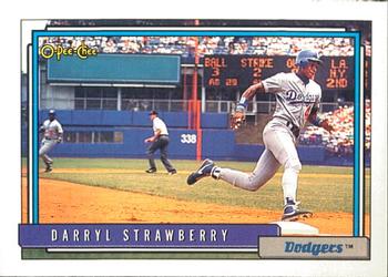 #550 Darryl Strawberry - Los Angeles Dodgers - 1992 O-Pee-Chee Baseball