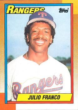 #550 Julio Franco - Texas Rangers - 1990 O-Pee-Chee Baseball