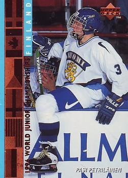 #550 Pasi Petrilainen - Finland - 1995-96 Upper Deck Hockey