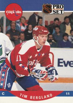 #550 Tim Bergland - Washington Capitals - 1990-91 Pro Set Hockey