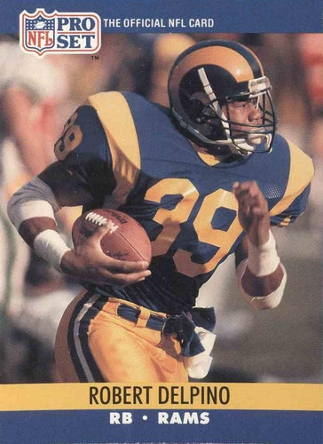 #550 Robert Delpino - Los Angeles Rams - 1990 Pro Set Football