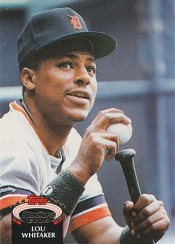 #550 Lou Whitaker - Detroit Tigers - 1992 Stadium Club Baseball