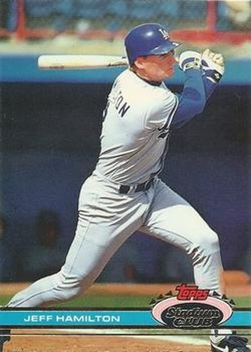 #550 Jeff Hamilton - Los Angeles Dodgers - 1991 Stadium Club Baseball