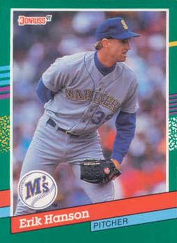 #550 Erik Hanson - Seattle Mariners - 1991 Donruss Baseball