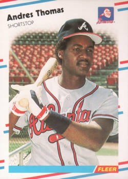 #551 Andres Thomas - Atlanta Braves - 1988 Fleer Baseball