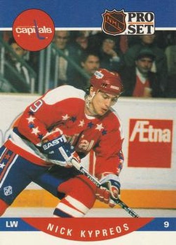 #551 Nick Kypreos - Washington Capitals - 1990-91 Pro Set Hockey