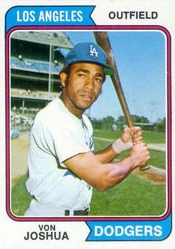 #551 Von Joshua - Los Angeles Dodgers - 1974 Topps Baseball