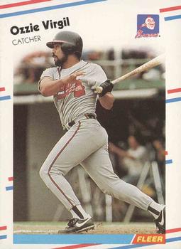 #552 Ozzie Virgil - Atlanta Braves - 1988 Fleer Baseball