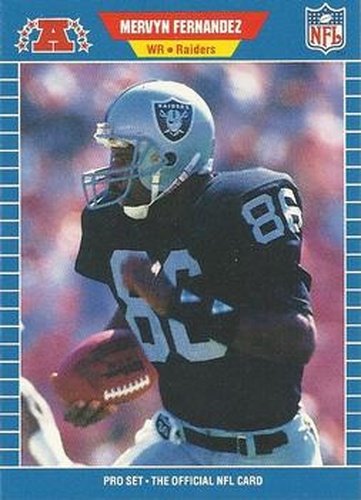 #553 Mervyn Fernandez - Los Angeles Raiders - 1989 Pro Set Football