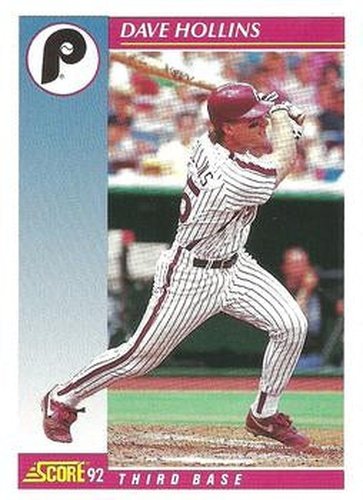 #553 Dave Hollins - Philadelphia Phillies - 1992 Score Baseball