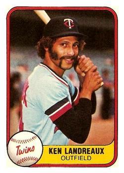 #553 Ken Landreaux - Minnesota Twins - 1981 Fleer Baseball