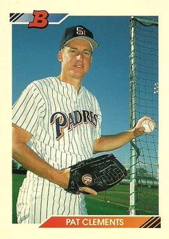 #553b Pat Clements - San Diego Padres - 1992 Bowman Baseball