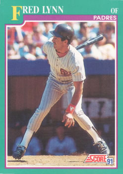 #554 Fred Lynn - San Diego Padres - 1991 Score Baseball
