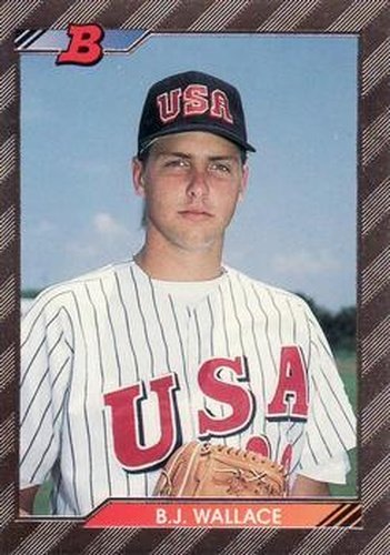 #554 B.J. Wallace - USA - 1992 Bowman Baseball