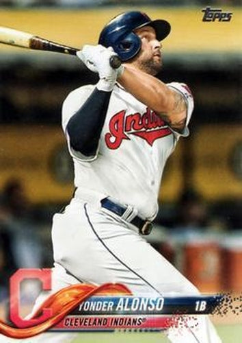 #554 Yonder Alonso - Cleveland Indians - 2018 Topps Baseball