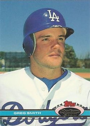 #554 Greg Smith - Los Angeles Dodgers - 1991 Stadium Club Baseball