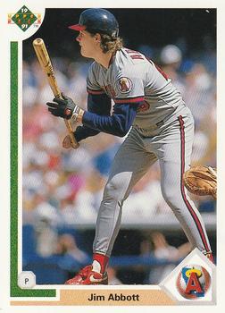 #554 Jim Abbott - California Angels - 1991 Upper Deck Baseball