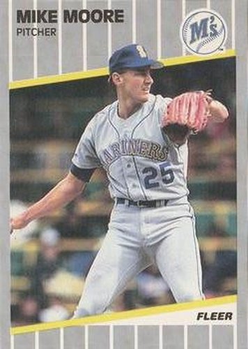 #554 Mike Moore - Seattle Mariners - 1989 Fleer Baseball
