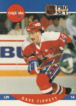 #555 Dave Tippett - Washington Capitals - 1990-91 Pro Set Hockey