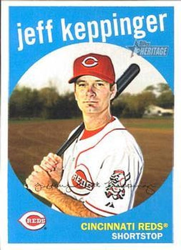 #555 Jeff Keppinger - Cincinnati Reds - 2008 Topps Heritage Baseball
