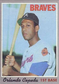 #555 Orlando Cepeda - Atlanta Braves - 1970 Topps Baseball