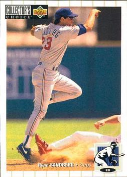 #555 Ryne Sandberg - Chicago Cubs - 1994 Collector's Choice Baseball