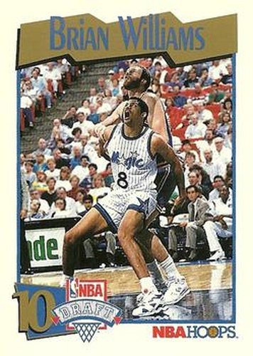 #555 Brian Williams - Orlando Magic - 1991-92 Hoops Basketball
