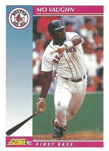 #556 Mo Vaughn - Boston Red Sox - 1992 Score Baseball
