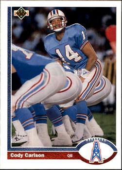 #556 Cody Carlson - Houston Oilers - 1991 Upper Deck Football