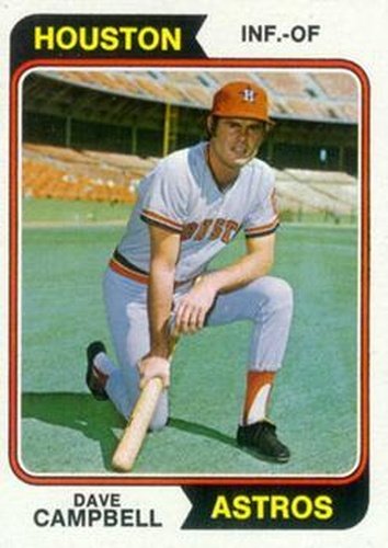 #556 Dave Campbell - Houston Astros - 1974 Topps Baseball