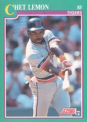 #557 Chet Lemon - Detroit Tigers - 1991 Score Baseball