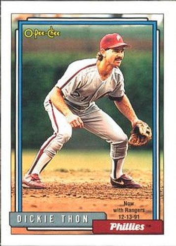 #557 Dickie Thon - Texas Rangers - 1992 O-Pee-Chee Baseball