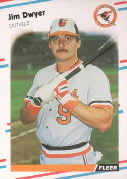 #558 Jim Dwyer - Baltimore Orioles - 1988 Fleer Baseball