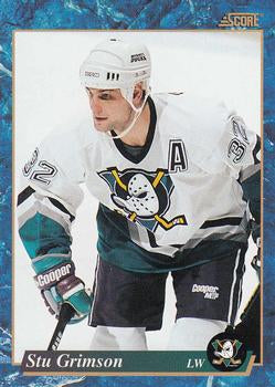 #558 Stu Grimson - Anaheim Mighty Ducks - 1993-94 Score Canadian Hockey