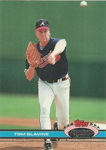#558 Tom Glavine - Atlanta Braves - 1991 Stadium Club Baseball