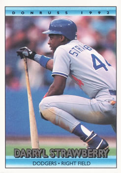 #559 Darryl Strawberry - Los Angeles Dodgers - 1992 Donruss Baseball