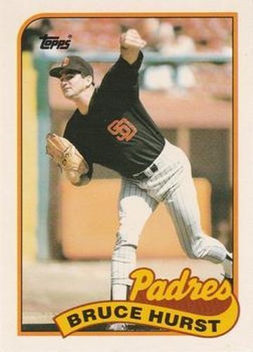 #55T Bruce Hurst - San Diego Padres - 1989 Topps Traded Baseball