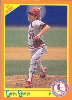 #55T Bryn Smith - St. Louis Cardinals - 1990 Score Rookie & Traded Baseball