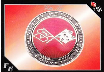 #55 Corvette Flag Emblem # 9 of 16 - 1991 Collect-A-Card Vette Set