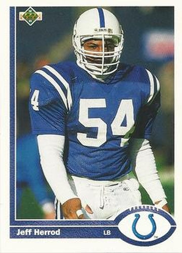 #55 Jeff Herrod - Indianapolis Colts - 1991 Upper Deck Football
