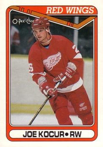 #55 Joey Kocur - Detroit Red Wings - 1990-91 O-Pee-Chee Hockey