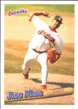 #55 Jose Mesa - Cleveland Indians - 1996 Bazooka Baseball