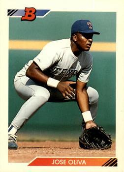 #55 Jose Oliva - Texas Rangers - 1992 Bowman Baseball
