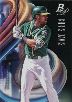#55 Khris Davis - Oakland Athletics - 2018 Bowman Platinum Baseball