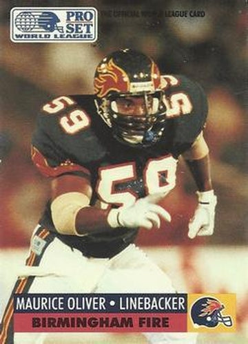 #55 Maurice Oliver - Birmingham Fire - 1991 Pro Set WLAF Football