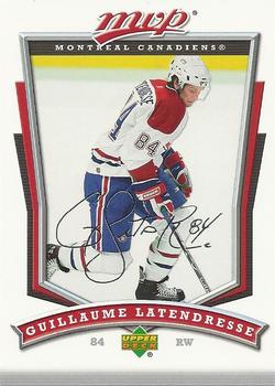 #55 Guillaume Latendresse - Montreal Canadiens - 2007-08 Upper Deck MVP Hockey