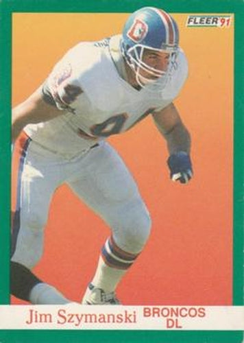 #55 Jim Szymanski - Denver Broncos - 1991 Fleer Football