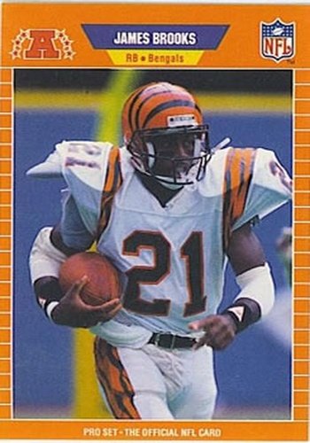 #55 James Brooks - Cincinnati Bengals - 1989 Pro Set Football