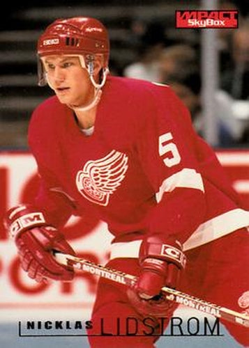 #55 Nicklas Lidstrom - Detroit Red Wings - 1995-96 SkyBox Impact Hockey